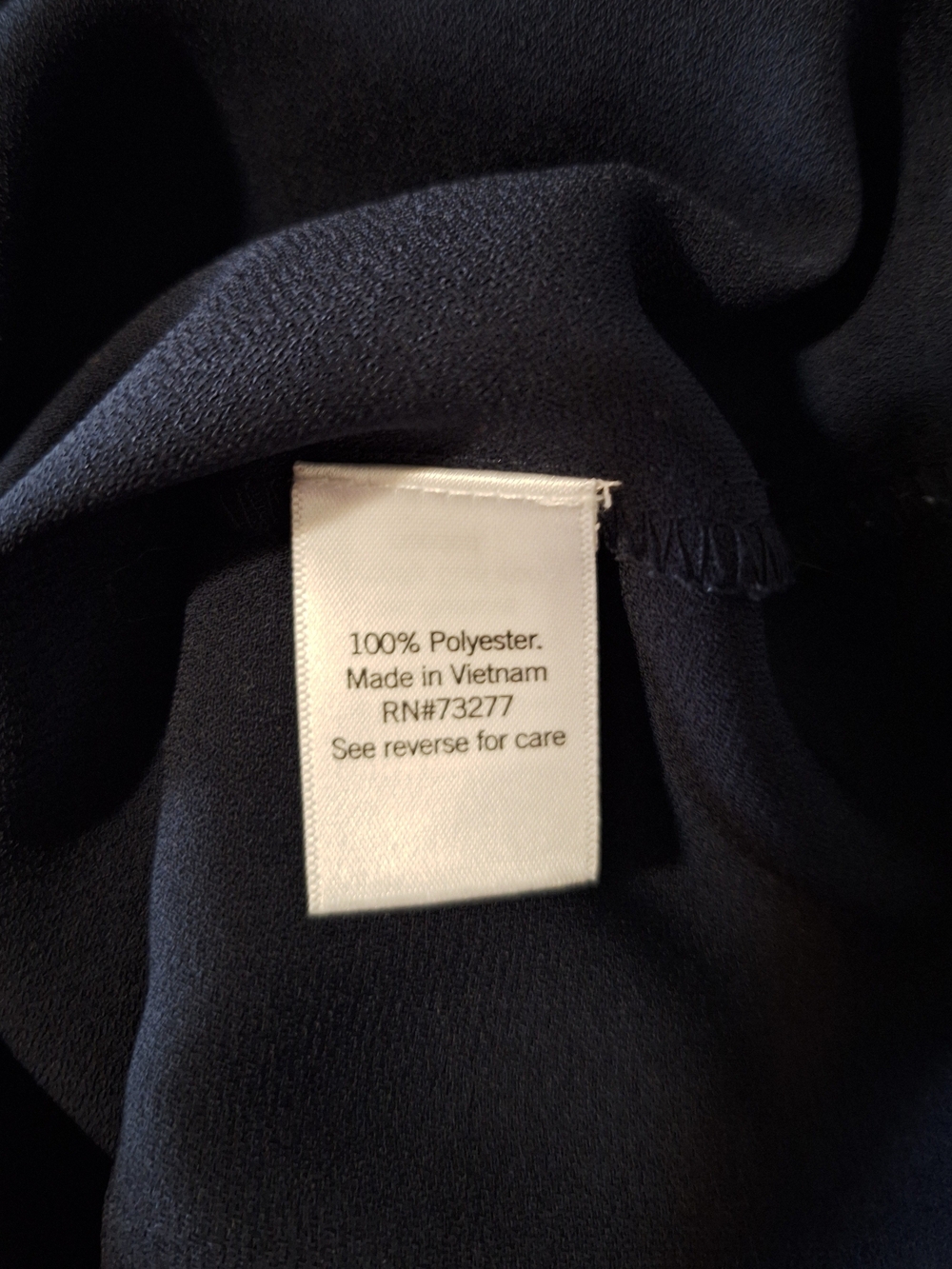 Nine West Navy Long-Sleeve Peasant Keyhole Neckline Top - Picture 3 of 7